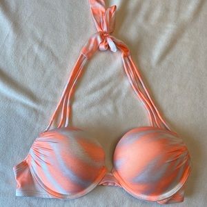 Orange and White Victoria’s Secret Bikini Top